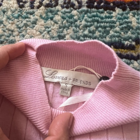 Revolve Lovers and Friends Love Sweater in Pink & Red size S - Picture 6 of 8